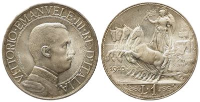 Regno D'italia. Vittorio Emanuele III (1900-1943). 1 Lira 1910. Ag; 5gr