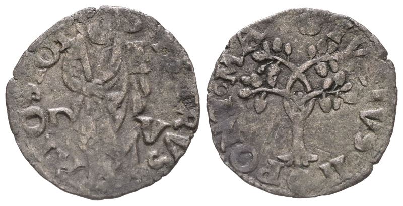 Stato Pontificio. Viterbo. Giulio II (1503-1513). Quattrino. Mi (0,56 G; 16,36 MM). Qbb. Raro