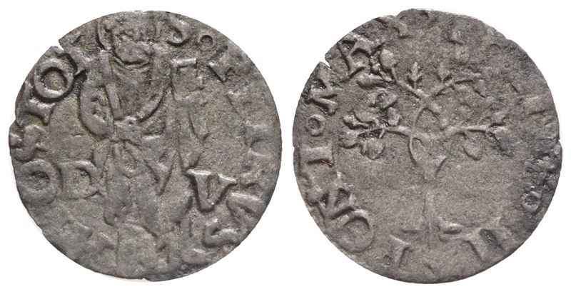 Stato Pontificio. Viterbo. Giulio II (1503-1513). Quattrino. Mi (0,42 G; 15,80 MM). Raro. Bb. Con...