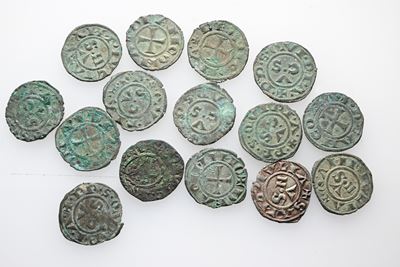 Ravenna-ancona. Interessante Lotto di 15 Denari XII-XIII Secolo. Mi