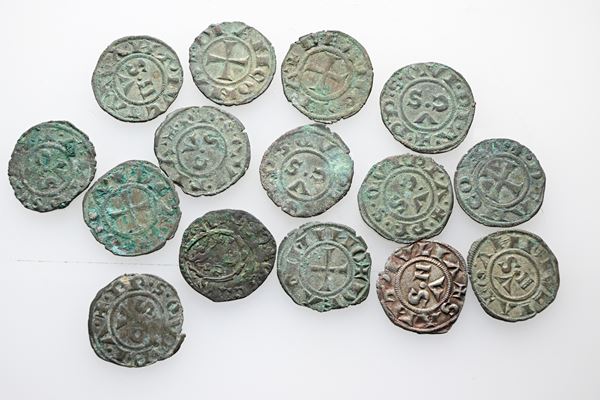 RAVENNA-ANCONA. Interessante lotto di 15 denari XII-XIII secolo. Mi
