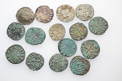 Ravenna-ancona. Interessante Lotto di 15 Denari XII-XIII Secolo. Mi