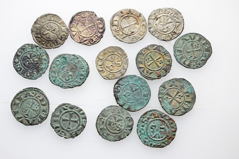 Ravenna-ancona. Interessante Lotto di 15 Denari XII-XIII Secolo. Mi