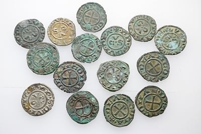 Ravenna-ancona. Interessante Lotto di 15 Denari XII-XIII Secolo. Mi