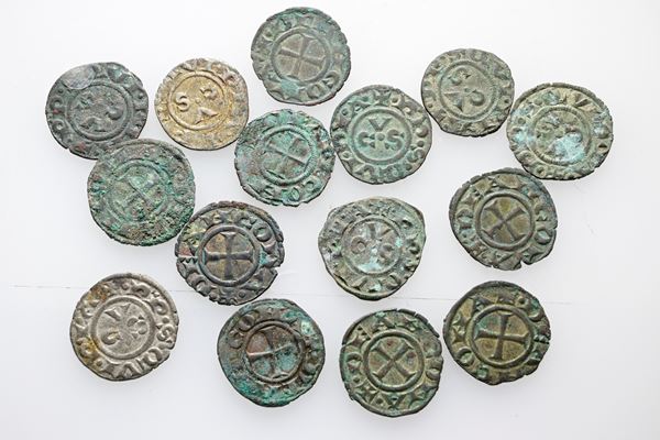 RAVENNA-ANCONA. Interessante lotto di 15 denari XII-XIII secolo. Mi