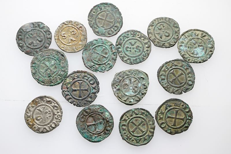 Ravenna-ancona. Interessante Lotto di 15 Denari XII-XIII Secolo. Mi