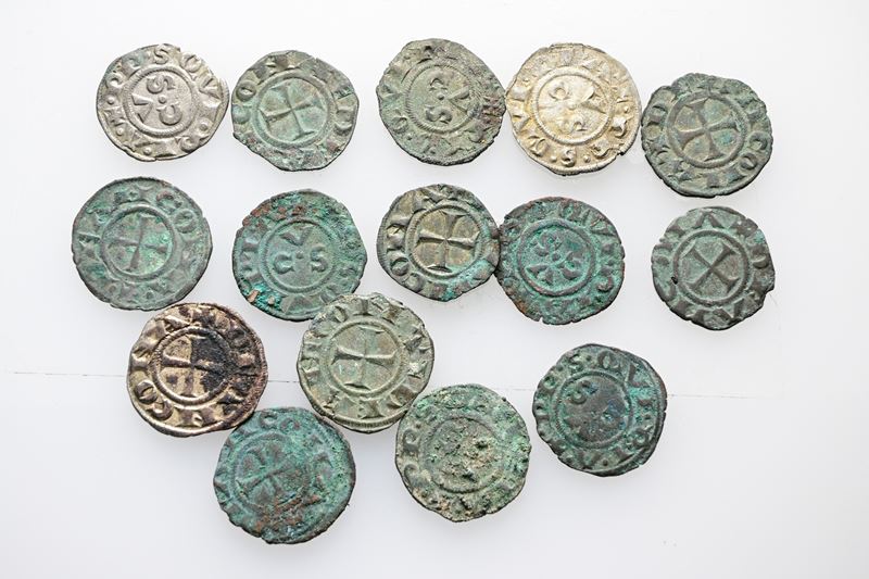 Ravenna-ancona. Interessante Lotto di 15 Denari XII-XIII Secolo. Mi