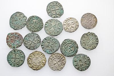 Ravenna-ancona. Interessante Lotto di 15 Denari XII-XIII Secolo. Mi