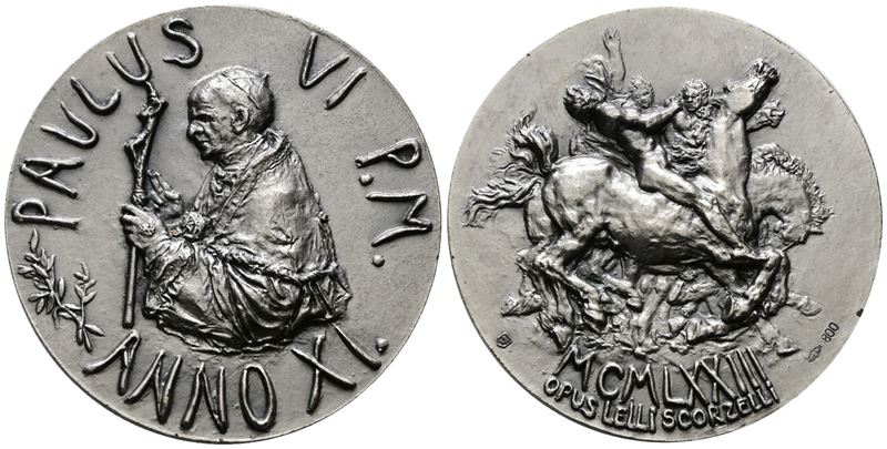 Vaticano. Paolo Vi (1963-1978) Medaglia A. XI 1973 Conversione di San Paolo sulla Via di Damasco ...