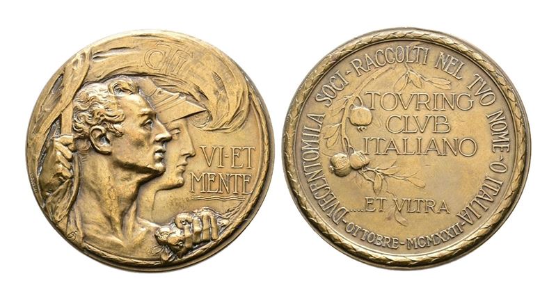 TOURING CLUB ITALIANO. Medaglia 1922 per i 200.000 soci. Opus: Pagani. AE 49,70 mm; 47,79gr