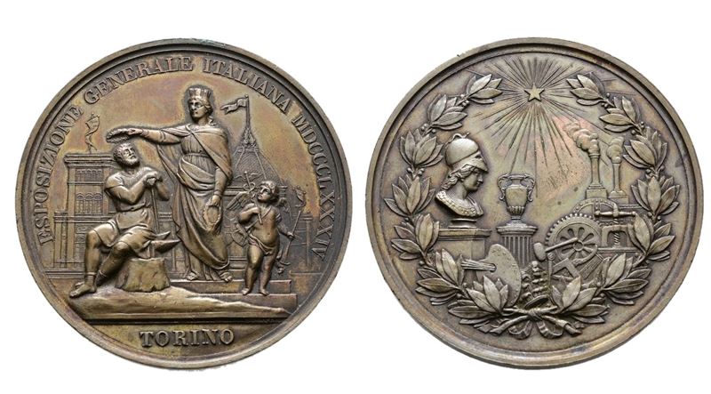 TORINO. Medaglia 1884 Esposizione Generale Italiana. AE Opus: Bianchi - Speranza Ø 54mm
