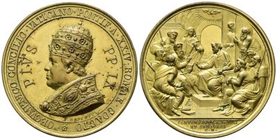 Stato Pontificio. Pio IX (1846-1878). Medaglia 1869 Straordinaria Concilio Ecumenico Vaticano I. ...