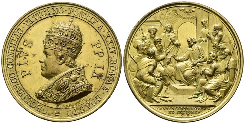 Stato Pontificio. Pio IX (1846-1878). Medaglia 1869 Straordinaria Concilio Ecumenico Vaticano I. ...
