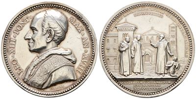 Roma. Leone XIII (1878-1903). Medaglia 1895 A. XVIII Opus F. Bianchi. Ag Gr. 35,55 MM 43,5. Bart....