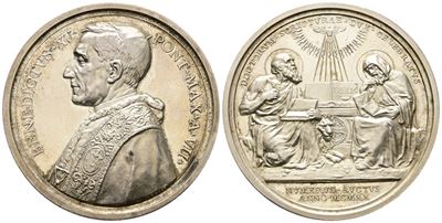 Roma. Benedetto XV (1914-1922). Medaglia Dottori delle Sacre Scritture 1921 Rome Opus: Mistruzzi,...