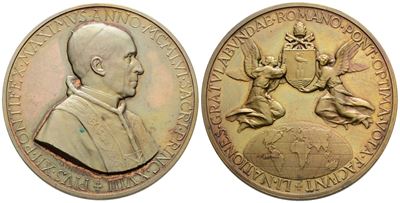 Vaticano. Pio XII (1939-1958). Medaglia Annuale A. XVIII.opus Mistruzzi. Cusumano-modesti 251. Ae...