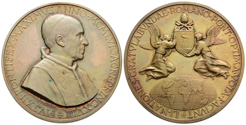 Opus Mistruzzi, Medaglia annuale A. XVIII di Pio XII (1939-1958)