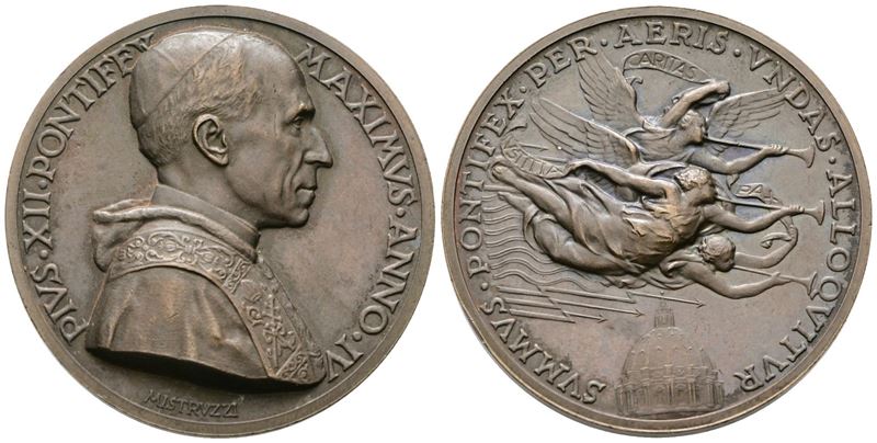 Pio XII, Medaglia annuale A. IV, Opus Mistruzzi, 1939-1958