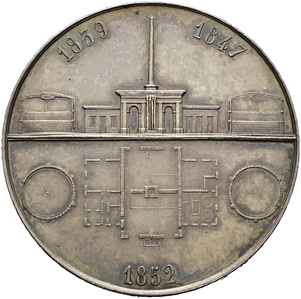 Algeria. Medaglia 1852 per L'illuminazione Pubblica a Gas. Ag; 19,67gr; 37,52mm