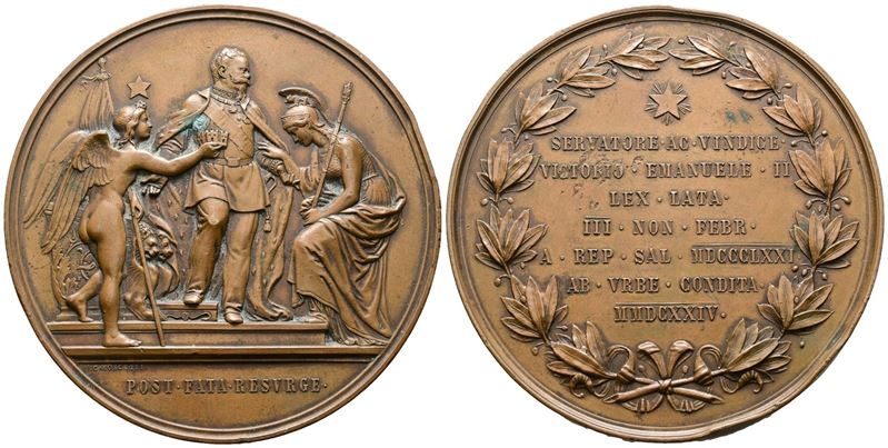 Regno D'italia. Vittorio Emanuele II (1861-1878). Medaglia 1871. Spostamento della Capitale D'ita...