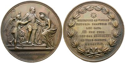 Regno D'italia. Vittorio Emanuele II (1861-1878). Medaglia 1871. Spostamento della Capitale D'ita...