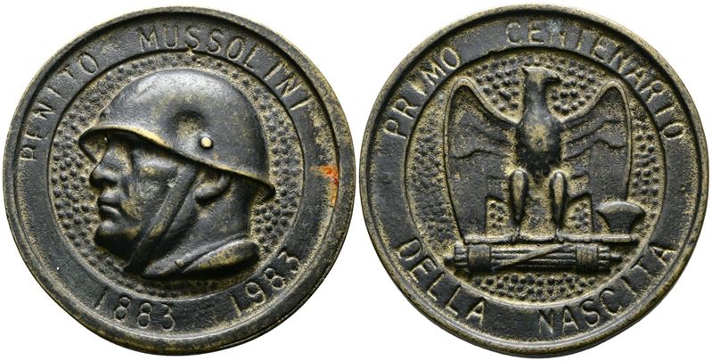 Personaggi. Medaglia Mussolini 1983. 100 Anni dalla Nascita. Ae. 74mm
