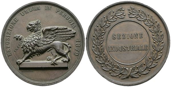 PERUGIA. Medaglia 1879 Esposizione Umbra in Perugia - Sezione Agricola. Ae 50 mm