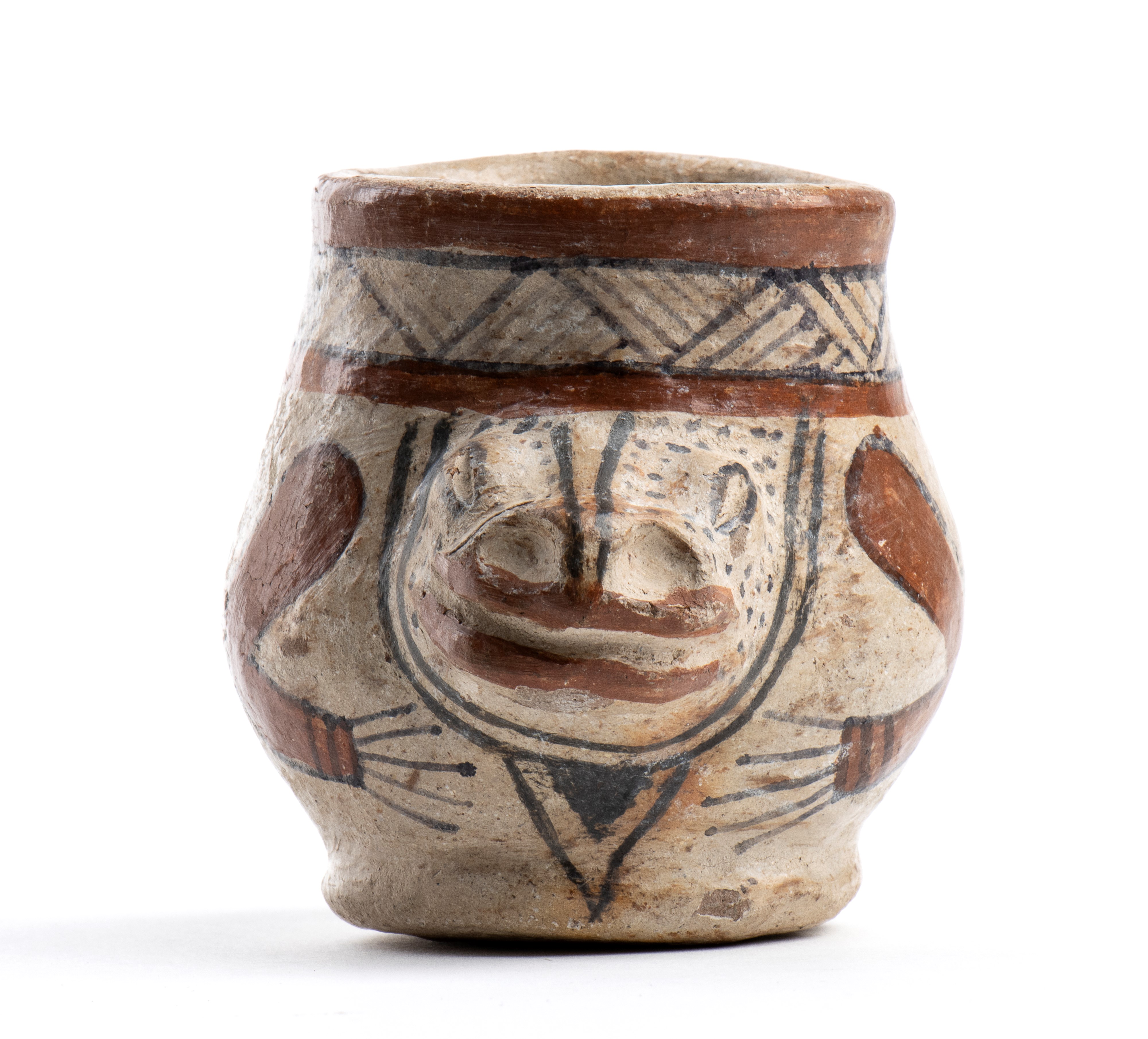 Piccolo Vaso in Ceramica Dipinta
