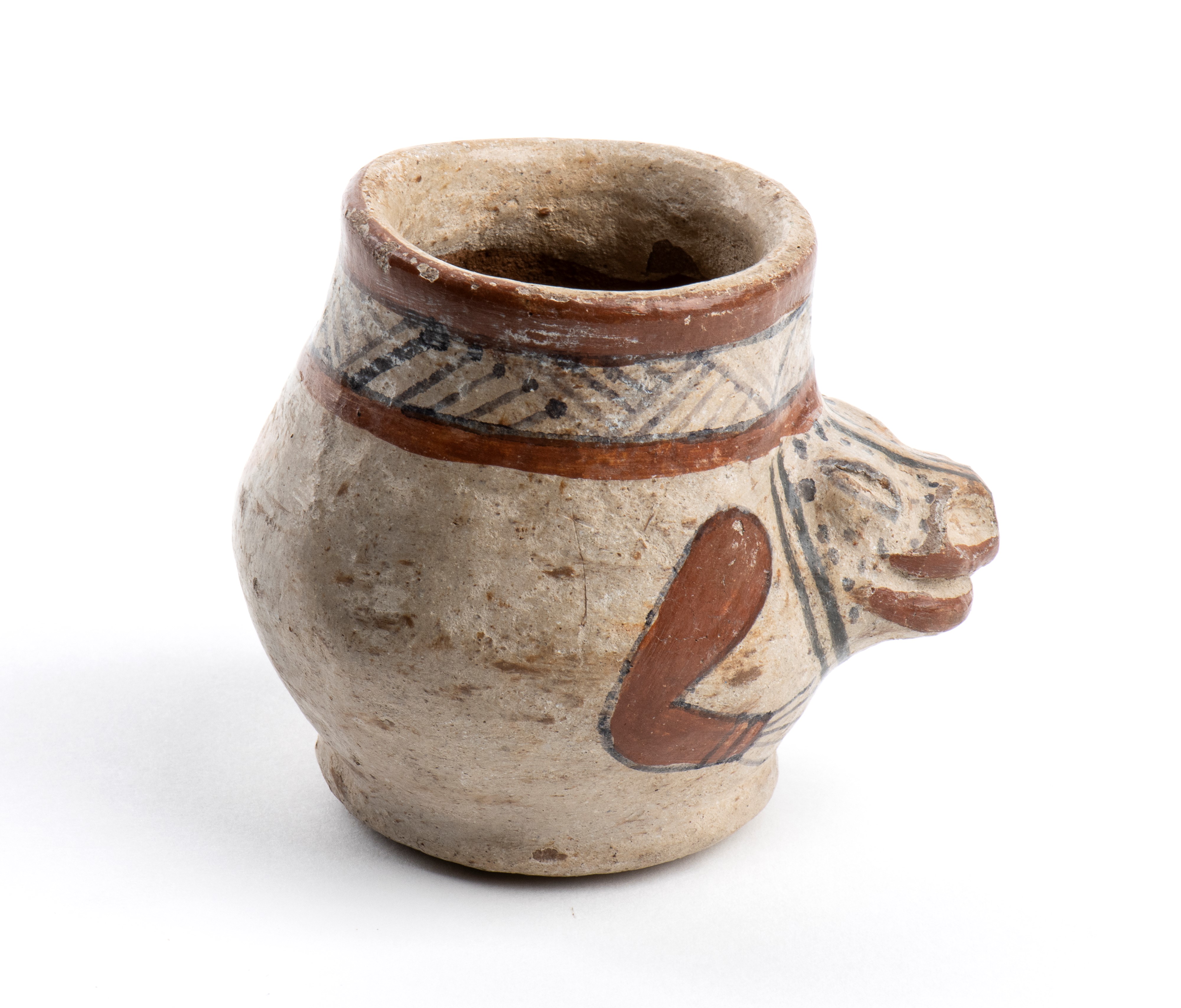 Piccolo Vaso in Ceramica Dipinta