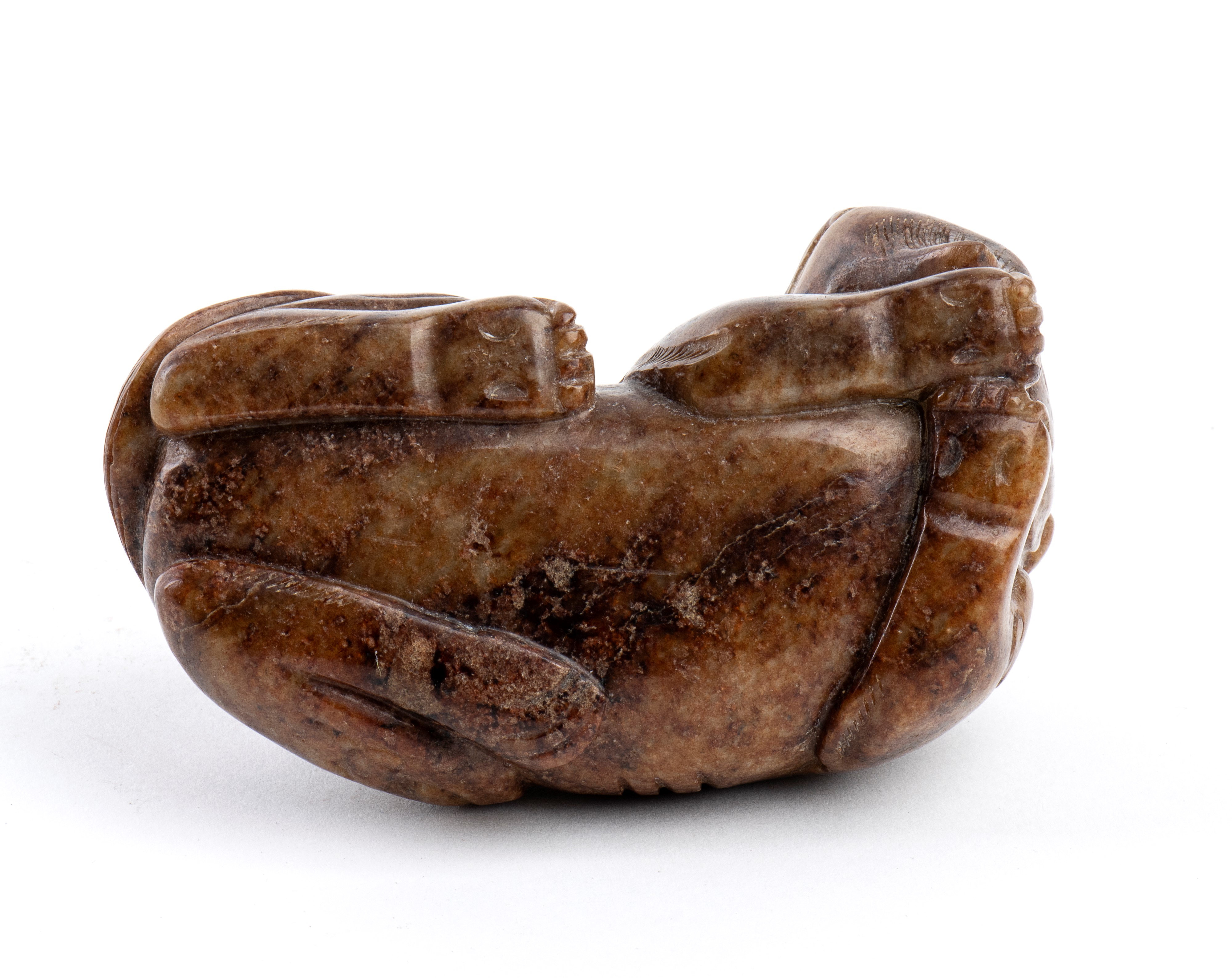 ANIMALE MITOLOGICO IN GIADA MARRONE