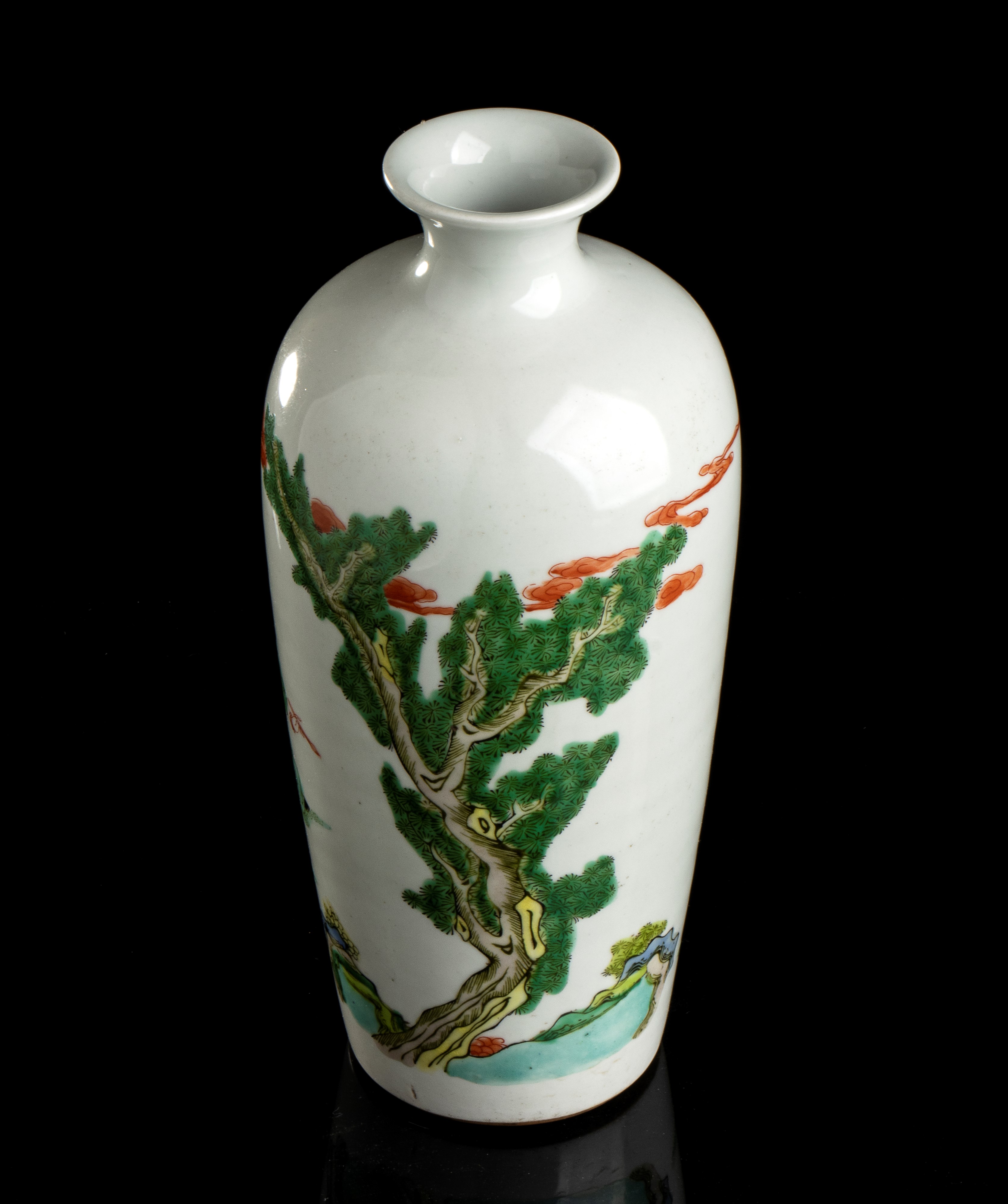 Vaso a Balaustro in Porcellana 'famiglia Verde'