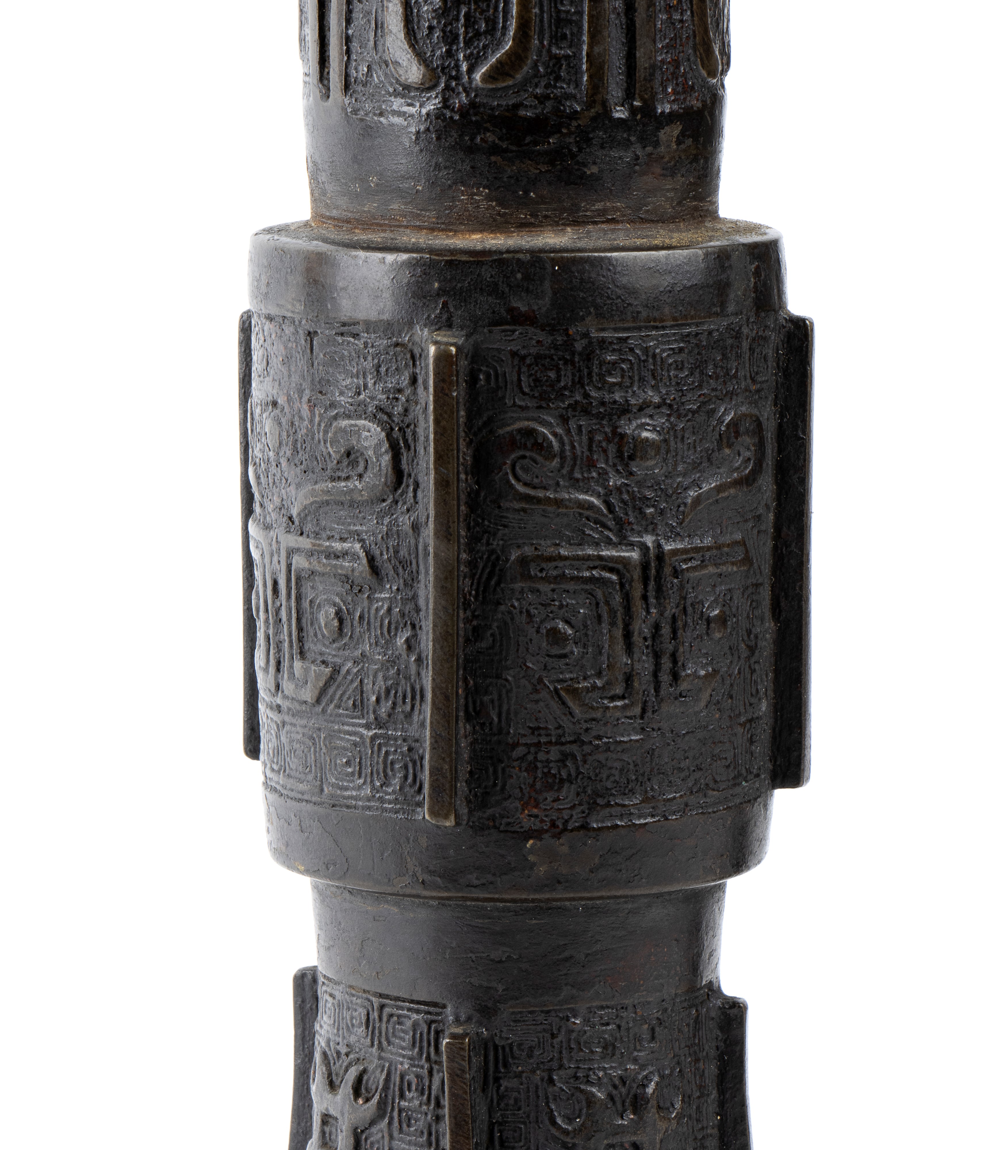 COPPIA DI VASI GU IN BRONZO