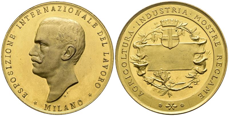 Milano. Medaglia Esposizione Internazionale del Lavoro. Milano 1917. Ae Dorato. 50mm