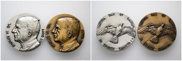 VATICANO. Paolo VI (1963-1978). Lotto di due medaglie. Paolo VI (1963-1978) A. XIII - AE e Ag.Mont. 45