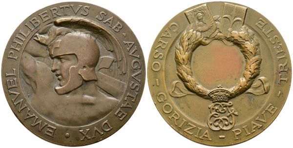MILITARI. Medaglia Emanuele Filiberto di Savoia-Aosta. Terza Armata . AE 56mm. RR.