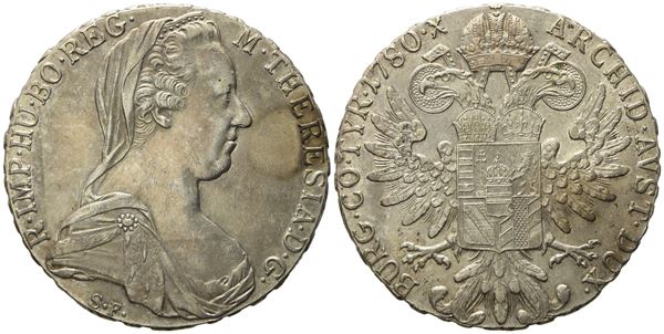 AUSTRIA. Maria Teresa d'Asburgo. Tallero di convenzione, Roma 1935. Ag (28,06 g; 40,10 mm).  - Asta Monete e medaglie medievali e moderne italiane ed estere - Bertolami Fine Art - Casa d'Aste