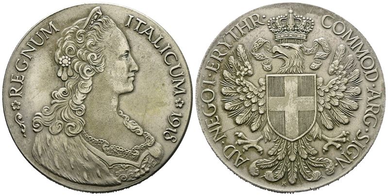 REGNO D'ITALIA. Eritrea. Vittorio Emanuele III. Tallero italicum - FALSO. Ag (26,78 g; 40,51 mm)