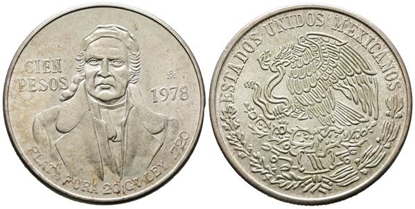 MESSICO. 100 Pesos 1978. Ag (27,90 g; 39,16 mm)
