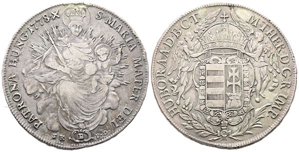 AUSTRIA. Maria Teresa (1740-1780). Madonnentaler 1778 . Kremnitz. Ag. 27,88gr 40,41 mm) Dav.1133. EX MOUNT