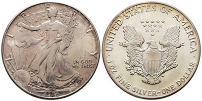 Usa. Oncia da 1 Dollaro 1986. Ag (31,39 G; 40,61mm) Km 273