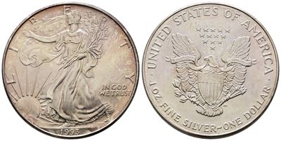 Usa. Oncia da 1 Dollaro 1993. Ag (31,83 G; 40,70 MM) Km 273