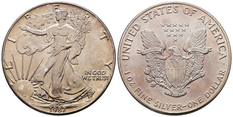 Usa. Oncia da 1 Dollaro 1987. Ag (31,32 G; 40,68 MM) Km 273