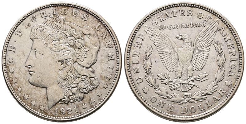 Usa. Dollaro "morgan" 1921. Ag (26,73 G; 38,09 MM) Km 110