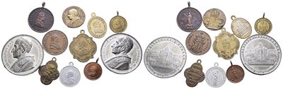 Roma. Leone XIII (1878-1903). Lotto di 11 Medaglie. Dimensioni e Metalli Vari.