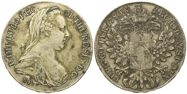 AUSTRIA. Maria Teresa d'Asburgo. Tallero. Ag (28 g; 41,86 mm)