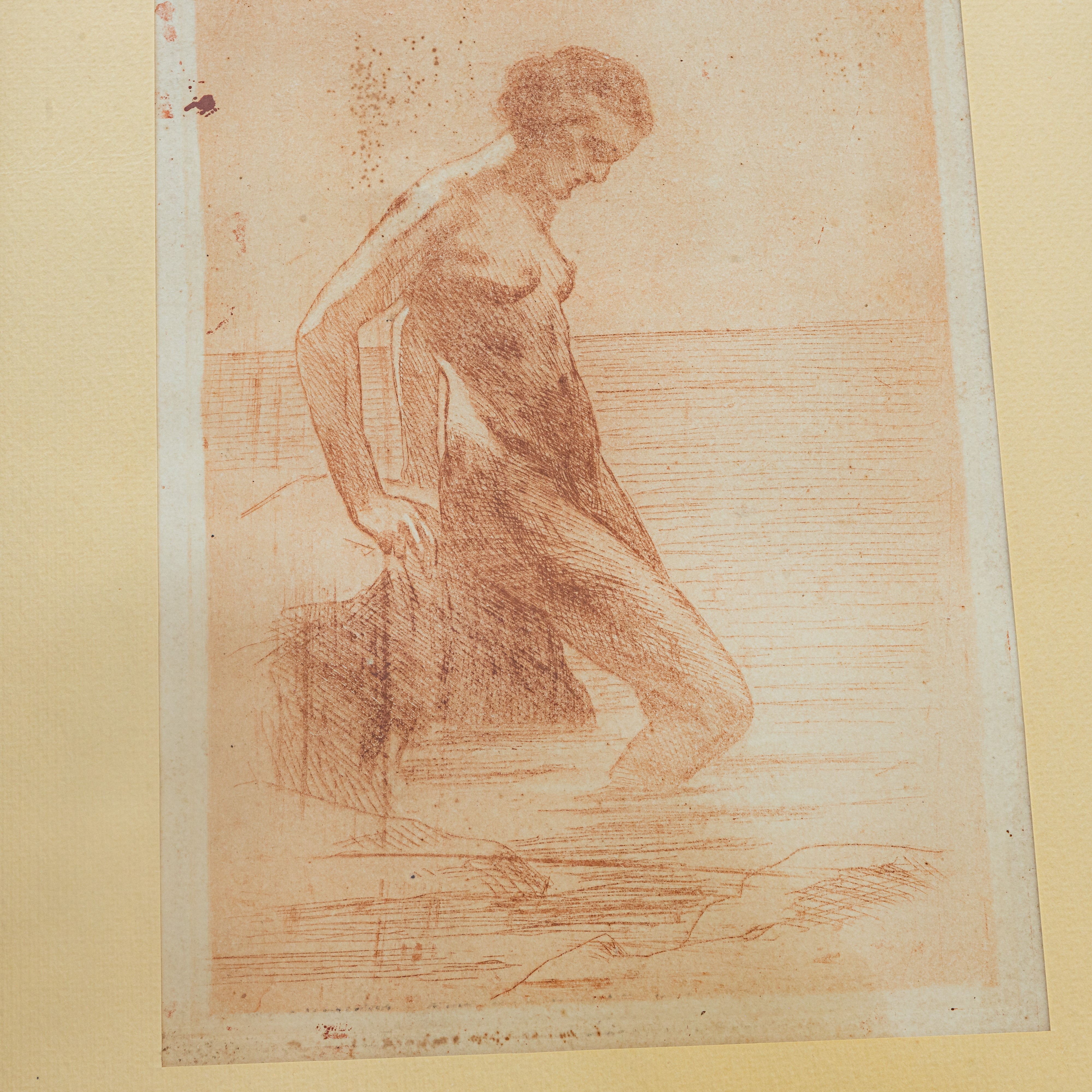 Lotto di due nudi femminili, multipli su carta