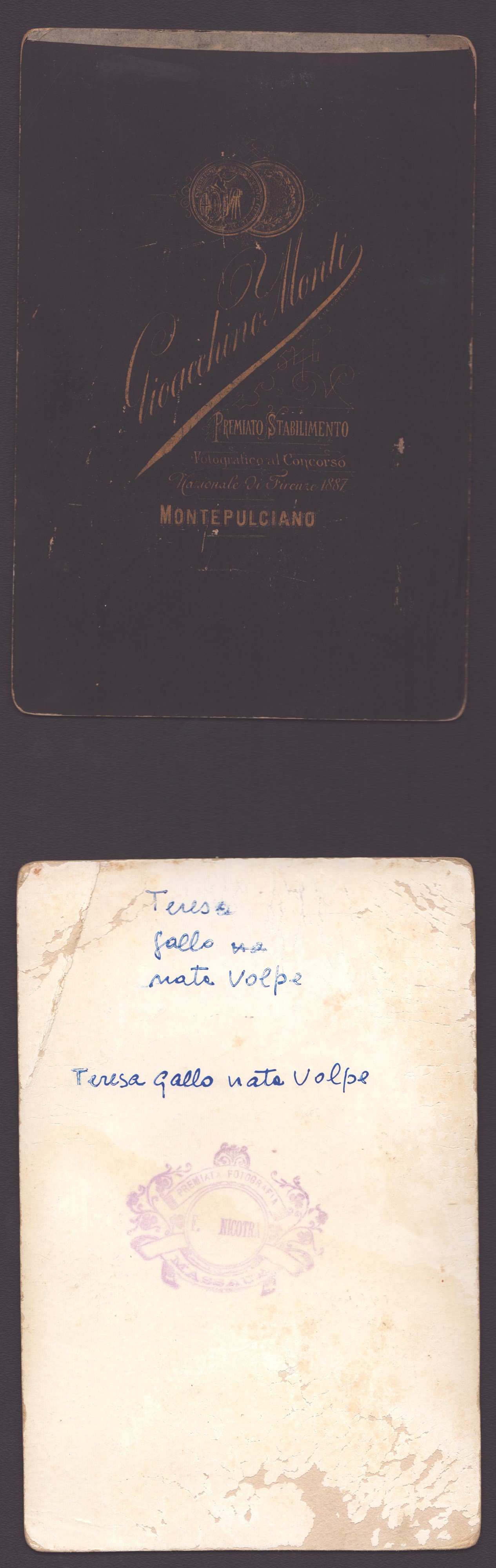 Coppia di Carte-de-visite Post Mortem, Ca. 1890