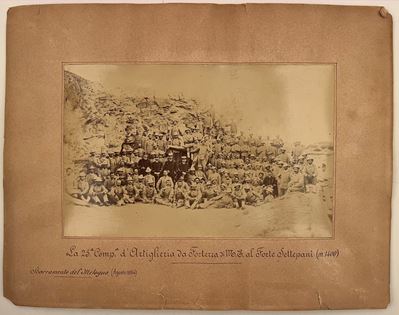 Ritratto 25°comp. di Artiglieria al Forte Settepani 1894