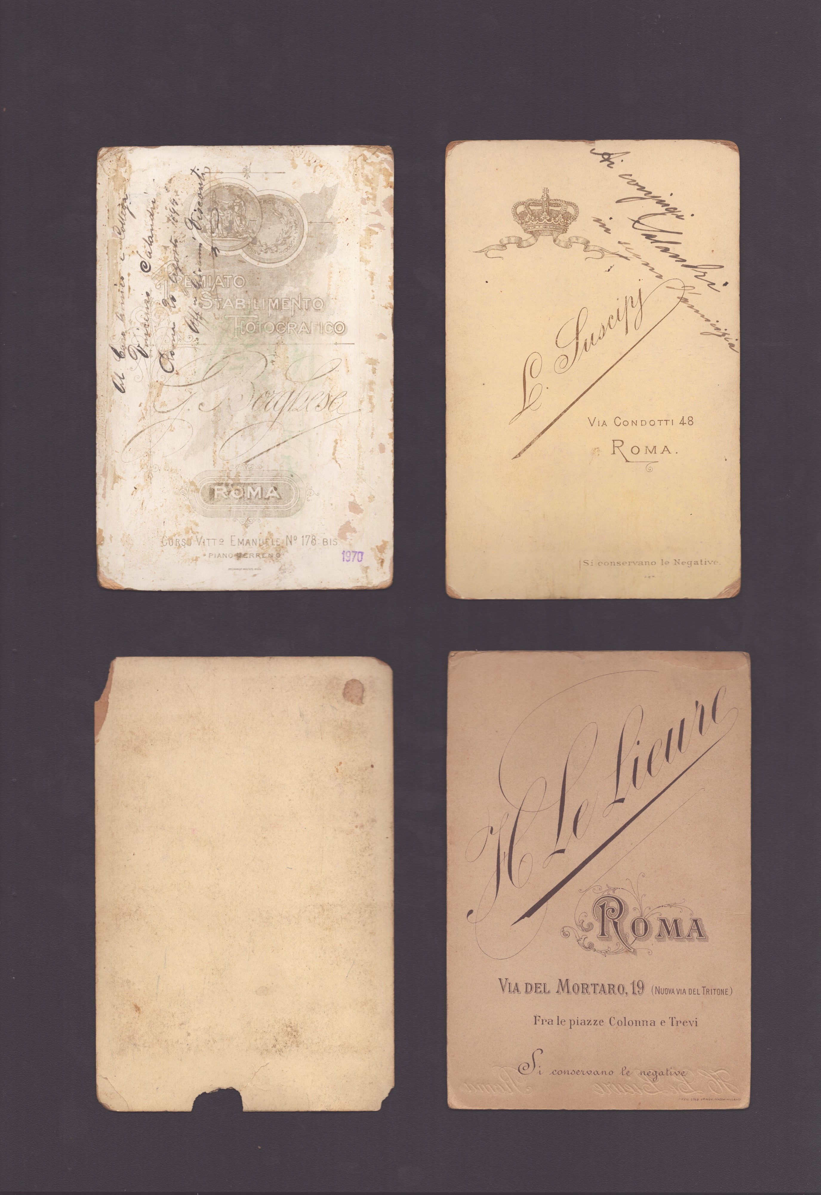 Lotto di 19 Ritratti di Fotografi Romani