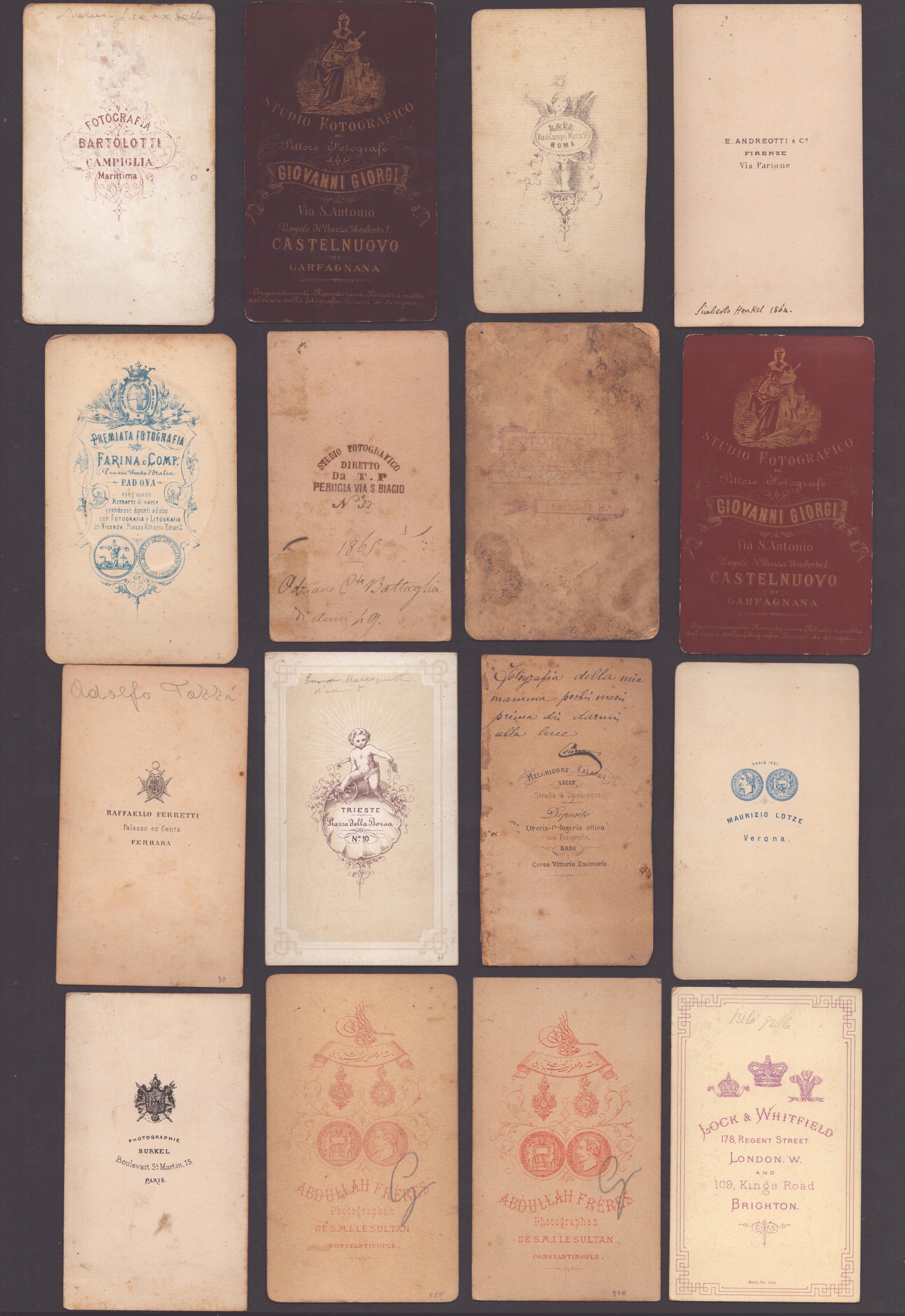 Raccolta di 48 CDV di Fotografi Misti